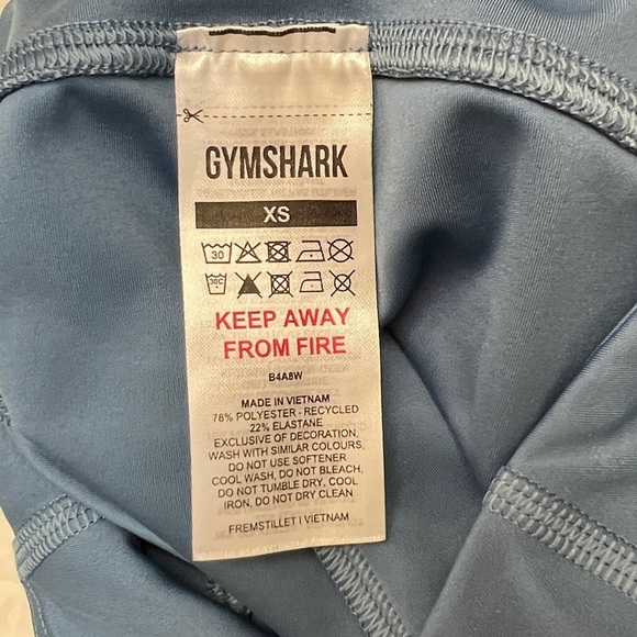Gymshark Pocket Shorts- Blue Bike Shorts, Size XS, 2 side pockets, EUC - Picture 4 of 10